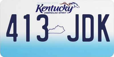 KY license plate 413JDK