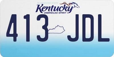KY license plate 413JDL