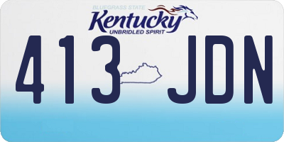 KY license plate 413JDN