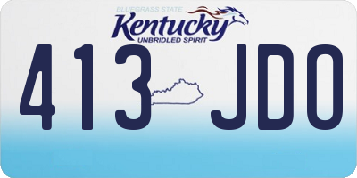 KY license plate 413JDO