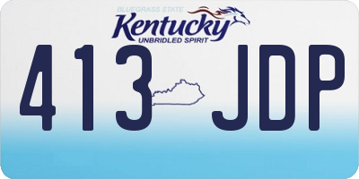 KY license plate 413JDP