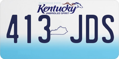 KY license plate 413JDS