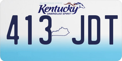 KY license plate 413JDT