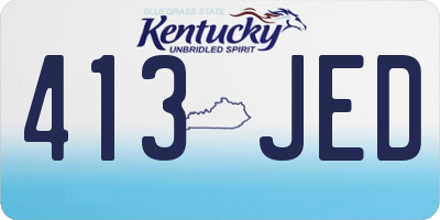 KY license plate 413JED