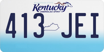 KY license plate 413JEI