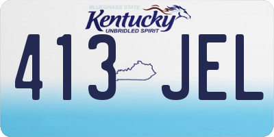 KY license plate 413JEL