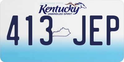 KY license plate 413JEP