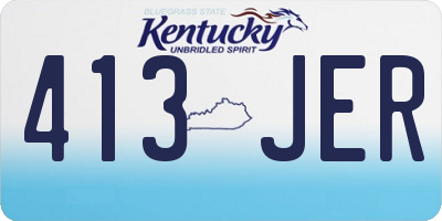 KY license plate 413JER