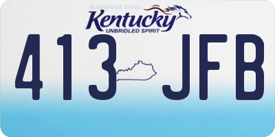 KY license plate 413JFB