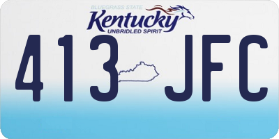 KY license plate 413JFC
