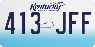 KY license plate 413JFF