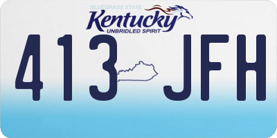 KY license plate 413JFH