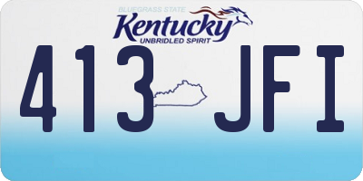 KY license plate 413JFI