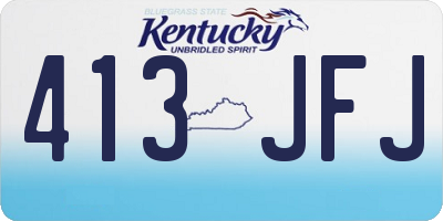 KY license plate 413JFJ