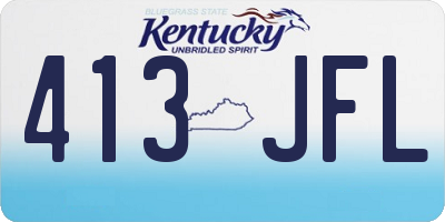 KY license plate 413JFL