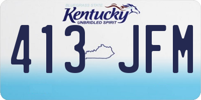 KY license plate 413JFM