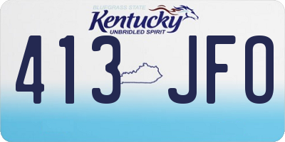KY license plate 413JFO
