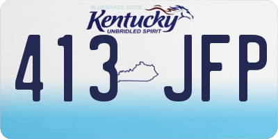 KY license plate 413JFP