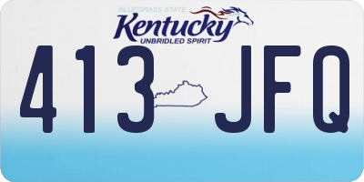 KY license plate 413JFQ