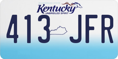 KY license plate 413JFR