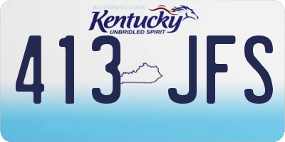 KY license plate 413JFS
