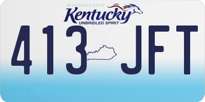 KY license plate 413JFT