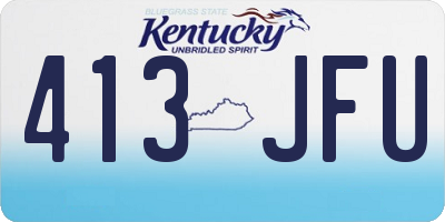 KY license plate 413JFU