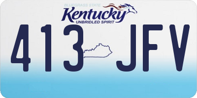 KY license plate 413JFV