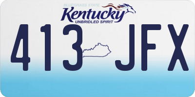 KY license plate 413JFX
