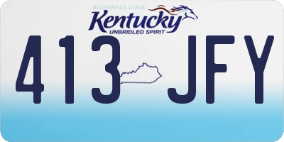 KY license plate 413JFY