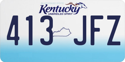 KY license plate 413JFZ