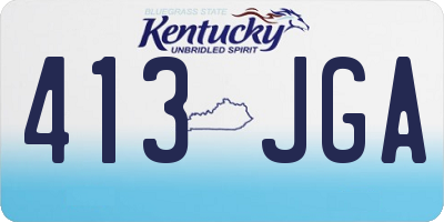 KY license plate 413JGA