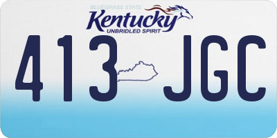 KY license plate 413JGC