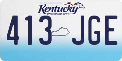 KY license plate 413JGE