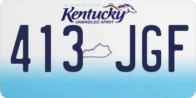 KY license plate 413JGF