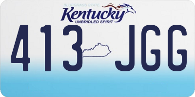 KY license plate 413JGG