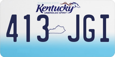 KY license plate 413JGI