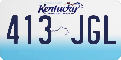 KY license plate 413JGL