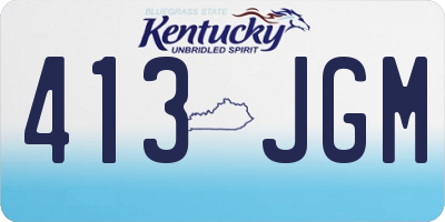 KY license plate 413JGM