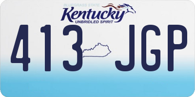 KY license plate 413JGP