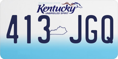 KY license plate 413JGQ