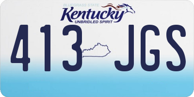 KY license plate 413JGS