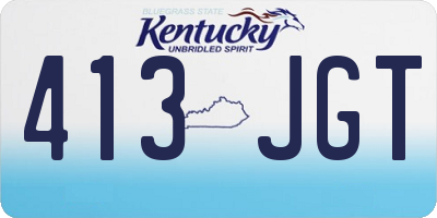 KY license plate 413JGT