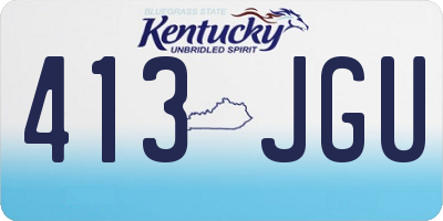 KY license plate 413JGU
