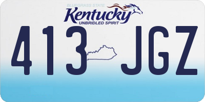 KY license plate 413JGZ