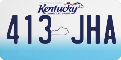KY license plate 413JHA