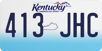 KY license plate 413JHC