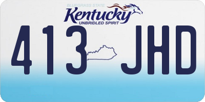 KY license plate 413JHD