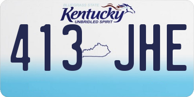 KY license plate 413JHE