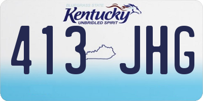 KY license plate 413JHG
